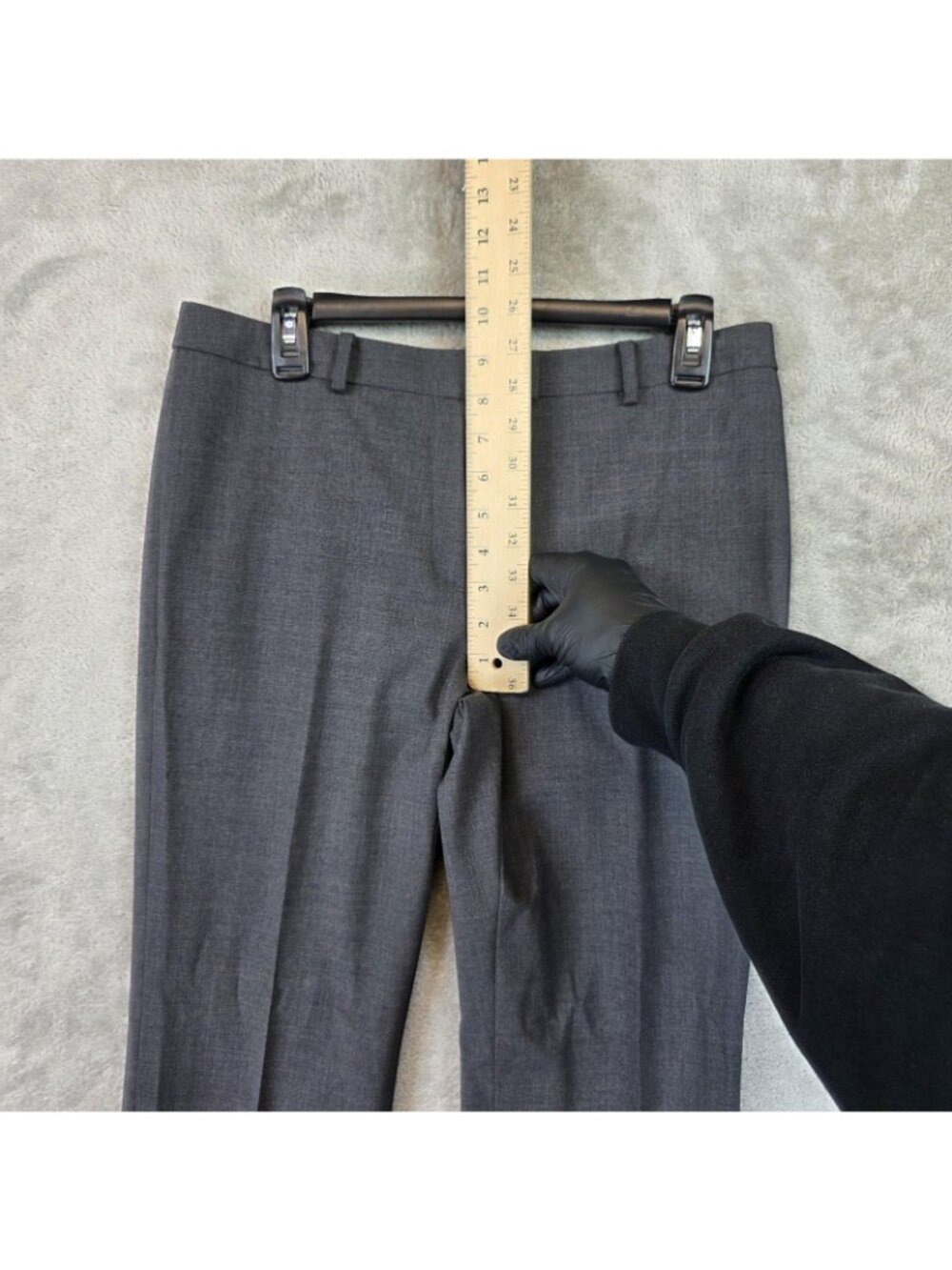 Brooks Brothers Dress Pants Womens 6 Gray Wool Twill Straight Leg Stretch Work - Picture 9 of 15